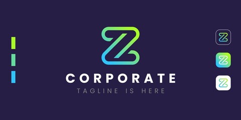 Modern letter z logo design