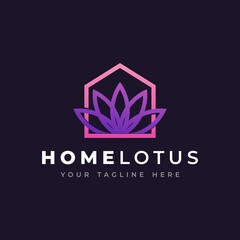 Home lotus logo design