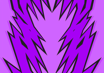 Abstract purple background with spikes and zigzag line pattern and with some copy space area