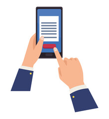 hands using smartphone