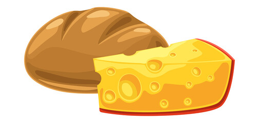 Happy Shavuot illustration. Holiday background with Jewish traditional food.