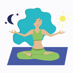 Obraz premium yoga in the lotus position