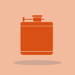 Hip flask vector icon illustration sign
