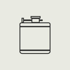 Hip flask vector icon illustration sign