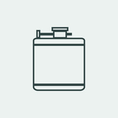 Hip flask vector icon illustration sign
