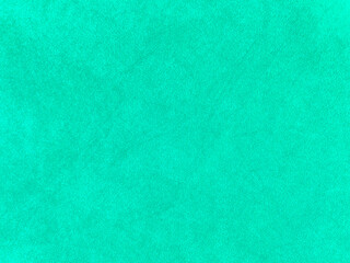 Mint green velvet fabric texture used as background. Empty green fabric background of soft and smooth textile material. There is space for text.