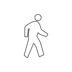 Pedestrian icon isolated on white background. Traffic symbol modern, simple, vector, icon for website design, mobile app, ui. Vector Illustration