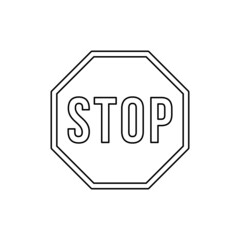 Stop sign icon isolated on white background. Traffic symbol modern, simple, vector, icon for website design, mobile app, ui. Vector Illustration
