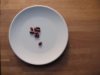 Some red beans on a dish