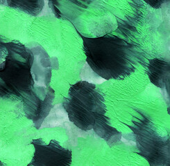 Simple abstract watercolor, animal print. Green black brushed grunge Graffiti. Scandinavian tye dye boho. Best for backgrounds wallpapers covers and packaging wrapping paper.