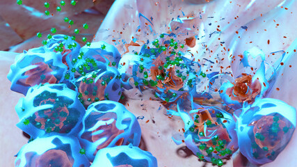 3D Rendering of Gene Therapy using Adenovirus