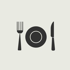 Cutlery vector icon illustration sign
