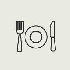 Cutlery vector icon illustration sign