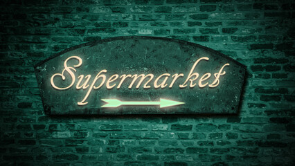 Street Sign to Supermarket