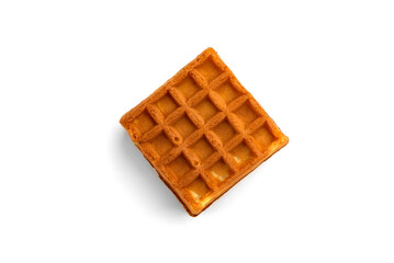 Viennese waffles isolated on white background.