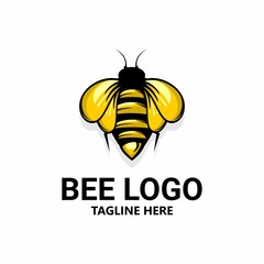vector illustration of cute wasp logo, animal cartoon character