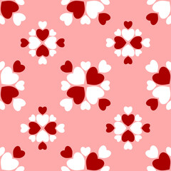 red white heart valentine day-patter