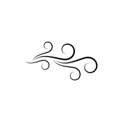 Wind symbol logo design vector template