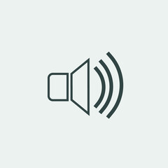Sound vector icon illustration sign