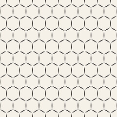 Vector seamless pattern. Repeating geometric abstract elements. Stylish monochrome background design.