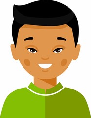 Vector illustration of avatar india man. Indian man male dressed in national costumes.