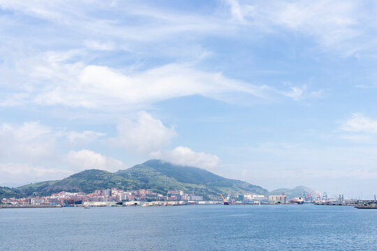 mouth of the Nervion in Getxo, near Bilbao in the Basque Country