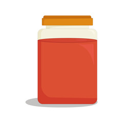 glass jar of fragrant berry jam