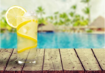 Tasty alcohol classic cocktails on the bar