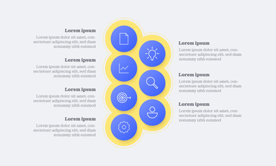 infographic. 7 infographics. infographic vector template.
business process step infographics