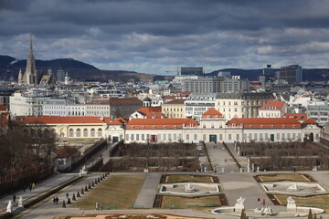 Fototapeta na wymiar View of Vienna from Belvedere Palace