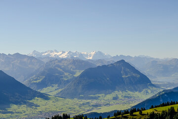 Rigi, Rigi Kulm, Vierwaldst&auml;ttersee, Aussicht, Stanserhorn, Buochserhorn, Berner Alpen, Eiger, M&ouml;nch, Jungfrau, Berner Oberland, Wanderweg, Sommer, Schweiz