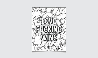 Coloring Page For Adults Black And White Pattern Phrase Rude Rords Zentangle Coloring Book for Grown Ups Antistress Swearing Word Coloring Page For adult