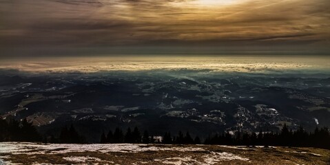 sunrise in the mountains