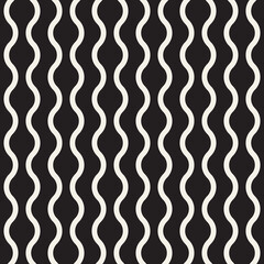 Vector seamless pattern. Repeating geometric abstract elements. Stylish monochrome background design.