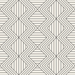 Vector seamless pattern. Repeating geometric abstract elements. Stylish monochrome background design.