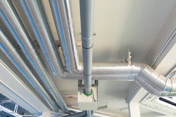Chilled water supply and return pipe system. May called chr, chs. Provide cooling by using chilled...