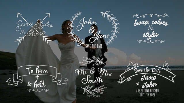 Elegant Chalk Wedding Titles