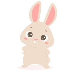 Obraz premium Illustration of a cute cartoon bunny
