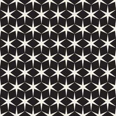 Vector seamless pattern. Repeating geometric abstract elements. Stylish monochrome background design.