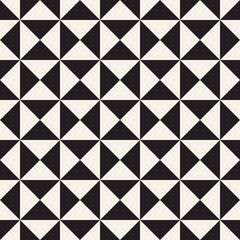 Vector seamless pattern. Repeating geometric abstract elements. Stylish monochrome background design.