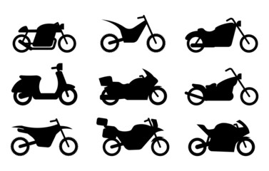 collection of silhouette design 
bike icon with black color,vector illustration