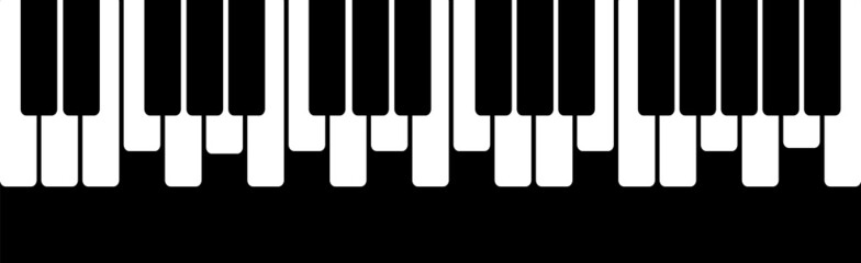 Realistic piano keys. Keyboard. Music for the festival, cartoon, concert. Synthesizer is a classic instrument. Vector