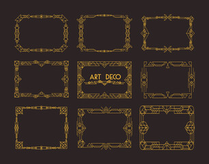 nine art deco frames