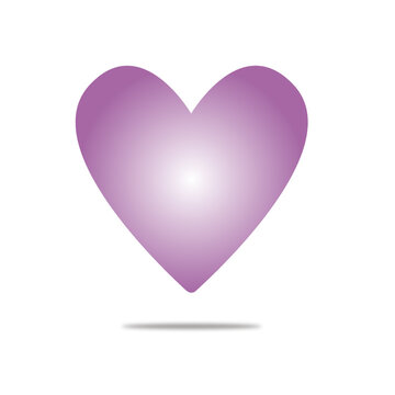 Purple Valentine Heart Vector Illustration