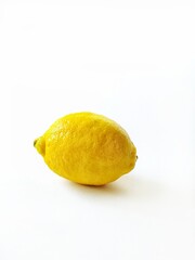 Yellow lemon on white background