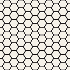Vector seamless pattern. Repeating geometric abstract elements. Stylish monochrome background design.