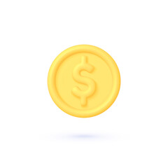 Money 3d icon in 3d style on white background. Business vector icon. Currency icon. Vector 3d illustration.