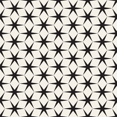 Vector seamless pattern. Repeating geometric abstract elements. Stylish monochrome background design.