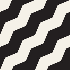 Vector seamless pattern. Repeating geometric elements. Stylish monochrome background design.