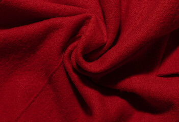 Red fabric backdrop with folds